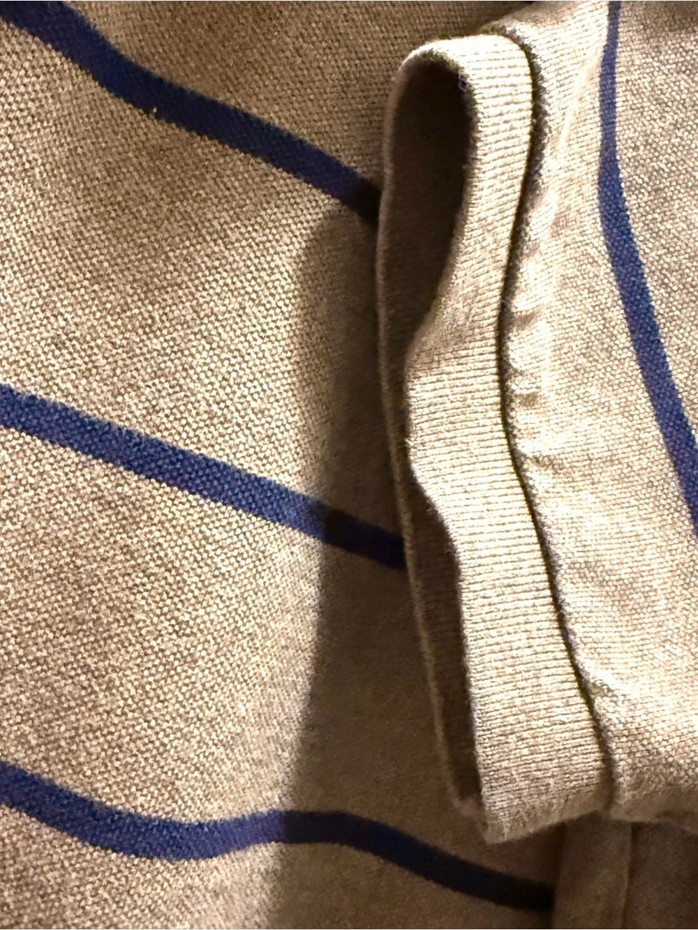 Polo by Ralph Lauren Shirt Mens Brown Navy Blue Striped Short Sleeve Polo Large